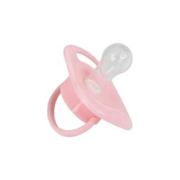 Пустушка силіконова кругла Mega Zayka MGZ-0516(Pink) з ковпачком