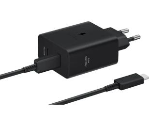 Мережевий зарядний пристрій для телефона Samsung EP-T5020XBEGEU + кабель Type-C Black