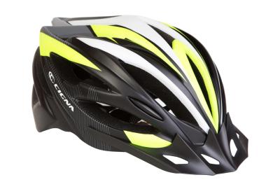 Велосипедний шолом CIGNA WT-068 L Black White Green з козирком 2022 (HEAD-016)