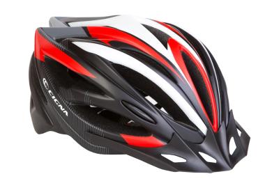 Велосипедний шолом CIGNA WT-068 М Black White Red з козирком 2022 (HEAD-056)