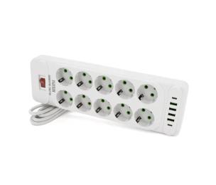 Мережевий фільтр Voltronic F35U White 10 розеток EU + 4 USB + 2 PD (F35U-White)