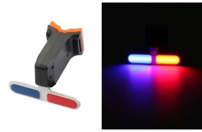 Велосипедний ліхтарик VLT BC-TL5454 Blue Red LED, USB