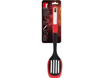 Ложка Bergner Mars 34 см Red Black з прорізами (BG-38871-RD)