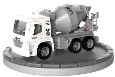 Іграшкова техніка DIY Toys Бетономішалка Pull-Back White Gray (CJ-4069547)