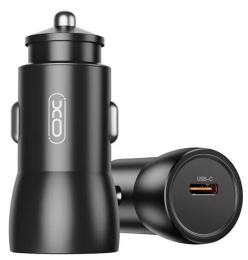 Автомобільний адаптер для телефона XO CC57 25W Metal Car Charger Type-C PD Black
