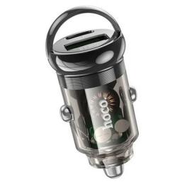 Автомобільний адаптер для телефона Hoco Z53A Vision PD30W + QC3.0 Transparent Black