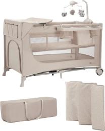 Дитячий манеж KinderKraft Joy 2 Beige з пеленатором (KLJOY02BEG000AC)