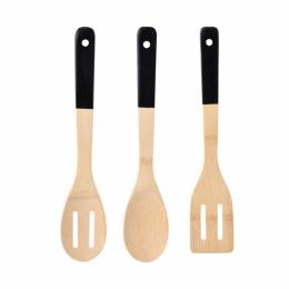 Набір кухонних лопаток Bergner Earth (BG-43016-BK) Beige Black 3 предмета