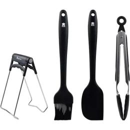 Набір кухонних лопаток MasterPro Foodies collection (BGMP-7183) Black 4 предмети