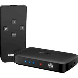 Розгалужувач відеосигналу Ugreen CM332 3-in-1 Out HDMI Switcher Black 4K 3D Full HD (80125)