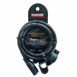 Велосипедний замок Bravvos LOC-045-055 Black (LCK-031)