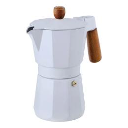 Кавоварка гейзерна Bergner Naturally (BG-38191-WH-6) White 6 чашок