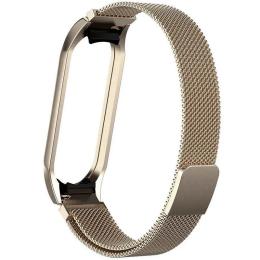 Ремінець для фітнес-браслету EpiK Milanese Loop Design Xiaomi Mi Band 3/4 Vintage Gold