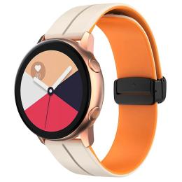 Ремінець для смарт-годинника EpiK Classy для Smart Watch 20mm Orange White