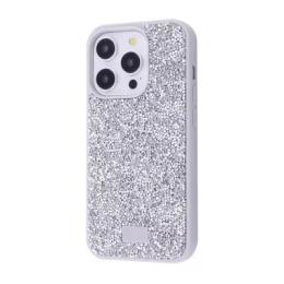 Чохол-накладка Infinity Bling World Rock Diamond (TPU) iPhone 15 Pro White Titanium