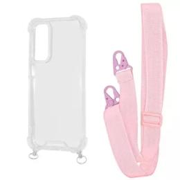 Чохол-накладка WAVE Clear Case with Strap Samsung Galaxy A15 4G/5G Pink Sand