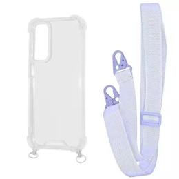 Чохол-накладка WAVE Clear Case with Strap Samsung Galaxy A25 Light Purple