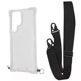 Чохол-накладка WAVE Clear Case with Strap Samsung Galaxy S23 Ultra Black