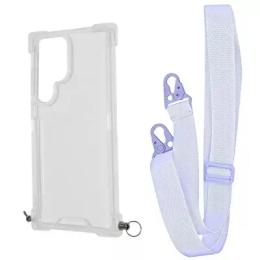 Чохол-накладка WAVE Clear Case with Strap Samsung Galaxy S23 Ultra Light Purple