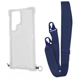 Чохол-накладка WAVE Clear Case with Strap Samsung Galaxy S23 Ultra Midnight Blue