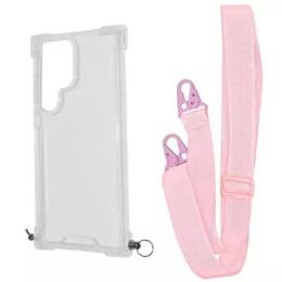 Чохол-накладка WAVE Clear Case with Strap Samsung Galaxy S23 Ultra Pink Sand