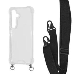 Чохол-накладка WAVE Clear Case with Strap Samsung Galaxy S24 Plus Black