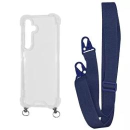 Чохол-накладка WAVE Clear Case with Strap Samsung Galaxy S24 Plus Midnight Blue