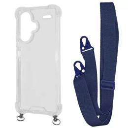 Чохол-накладка WAVE Clear Case with Strap Xiaomi Redmi Note 13 Pro + Midnight Blue