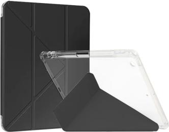 Чохол-книжка для планшета BeCover Ultra Slim Origami Transparent з кріпленням Apple Pencil для Apple iPad 10.2 2019/2020/2021 Black (711098)