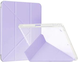Чохол-книжка для планшета BeCover Ultra Slim Origami Transparent з кріпленням Apple Pencil для Apple iPad 10.2 2019/2020/2021 Purple (711101)