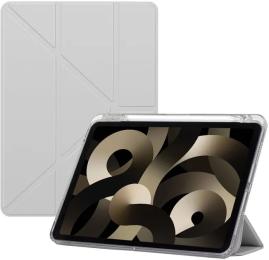 Чохол-книжка для планшета BeCover Ultra Slim Origami Transparent з кріпленням Apple Pencil для Apple iPad Air (4/5) 2020/2022 10.9 Gray (711103)