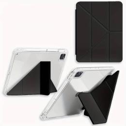 Чохол-книжка для планшета BeCover Ultra Slim Origami Transparent з кріпленням для Apple iPad Pro 11 M4 2024 Black (711689)