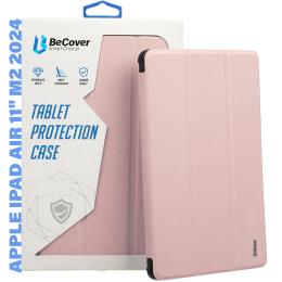 Чохол-книжка для планшета BeCover Soft Edge для Apple iPad Air 11 2024/iPad Air 11 2025 з кріпленням Apple Pencil Pink (711431)