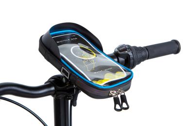 Велосипедна сумка Bravvos SJ-001 Black Blue з відділенням для смартфона (BIB-069)