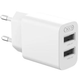 Адаптер живлення для телефона XO L109  -  12W Dual port USB-A White