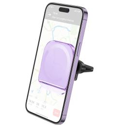 Тримач в авто Hoco H42 Crystal ring magnetic (air outlet) Romantic purple