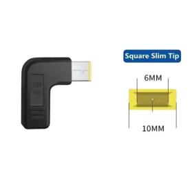 Перехідник Infinity USB Type-C (мама) - DC Square Slim Tip (тато) Black