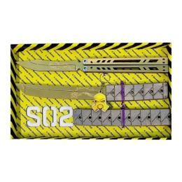 Іграшкова зброя Сувенір-декор SO-2 БАБОЧКА LEGASY &amp; TANTO ЯКУДЗА GOLD SO2-4-B