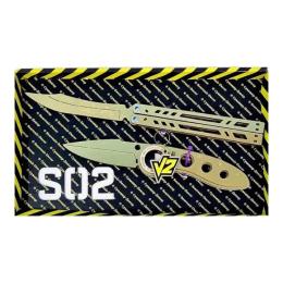 Іграшкова зброя Сувенір-декор SO-2 БАБОЧКА LEGASY &amp; ВИКИДУХА ФЛІП GOLD SO2-6-B