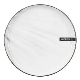 Тарілка Ardesto Marmo 19 см десертна White (AR2919MRW)