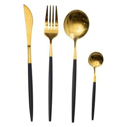 Набір столових приборів YiWu HP-20-46 Gold Black