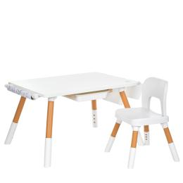 Столик зі стільцем Bambi M 6319-1 White 2 кошики для дрібниць