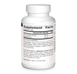 Жироспалювачі Source Naturals Acetyl L-Carnitine &amp; Alpha-Lipoic Acid 650 mg - 30 tabs