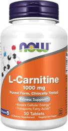Жироспалювачі Now Foods L-Carnitine 1000 mg - 50 tabs