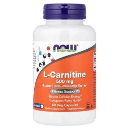 Жироспалювачі Now Foods L-Carnitine 500mg - 60 vcaps