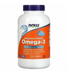 Рибячий жир та омега Now Foods Omega-3 Enteric - 180 sgels (2022-10-0056)
