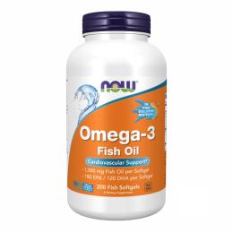 Рибячий жир та омега Now Foods Omega-3 FO 1000mg 180/120 Fish Gelatin - 200 sgels (2022-10-0051)