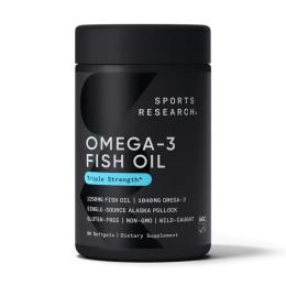 Рибячий жир та омега Sports Research Omega-3 Fish Oil Alaska Pollock 1250mg - 90 softgels (2023-10-3444)