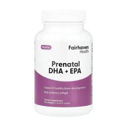 Рибячий жир та омега Fairhaven Health Prenatal DHA + EPA - 90 softgels (2023-10-6673)