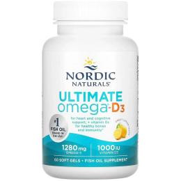 Рибячий жир та омега Nordic Naturals Ultimate Omega-D3 - 60 softgels (2023-10-5956)